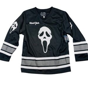 Hockey Jersey Kids XL Black Ghost Face Graphic Long Sleeve 96